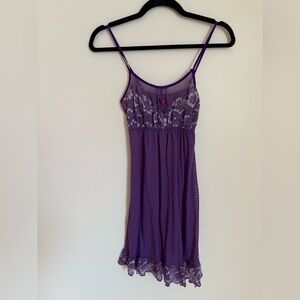Purple Lace Chemise Dress (S)